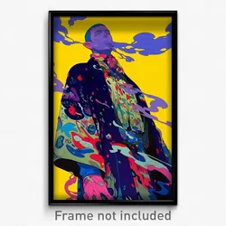 Art Poster - Man Feeling Cowardly Wearing Buoyant Vampire Costume (Print)