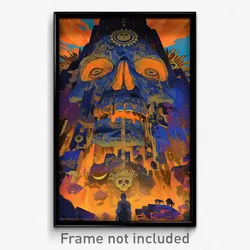 Mexican Movie Poster - Bleak Cave (Mexico Psychedelic Art Retro Film Print)
