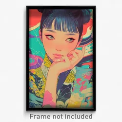 Thai Movie Poster - Girl Feeling Comfortable, Glossy Black Scrunchie (Art Print)