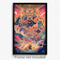 Thai Movie Poster - Watery Fest (Thailand Psychedelic Art Retro Film Print)