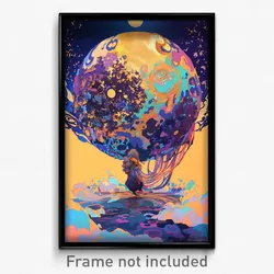 Art Poster - Round Pike (Psychedelic Trippy Weird 11x17 Cartoon Print)