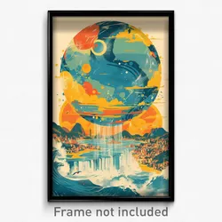 Brazilian Movie Poster - Spherical Glacier (Brazil Retro Film Art Print)