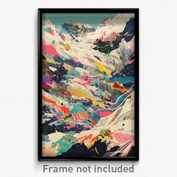 Art Poster - Gargantuan Snowfields (Psychedelic Trippy Weird 11x17 Print)