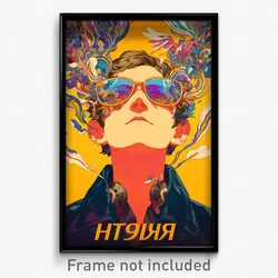Russian Movie Poster - Boy Feeling Carefree, Crazy Cat Ear (Russia Art Print)