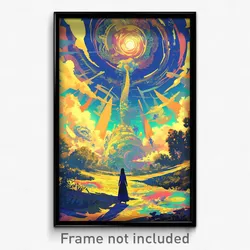 Thai Movie Poster - Dreary Windmill (Thailand Psychedelic Art Retro Film Print)