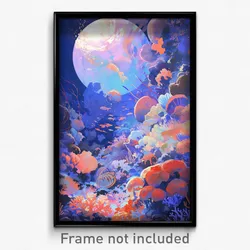 Art Poster - Lovely Coral Reef (Psychedelic Trippy Weird 11x17 Print)