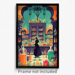 Spanish Movie Poster - Bustling Apothecary (Spain Retro Film Art Print)