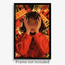 Indonesian Movie Poster - Girl Feeling Insulted, Bulky Red Coat (Art Print)