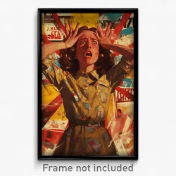 Spanish Movie Poster - Girl Feeling Dumbstruck, Interesting Tight Shirt (Print)