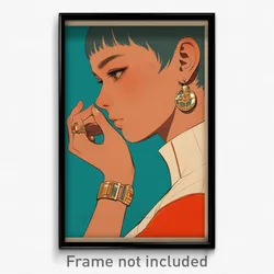 Movie Art Poster - Girl Feeling Pessimism, Classic Bracelet (Retro Film Print)