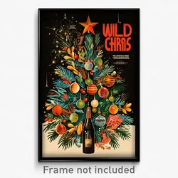 Russian Movie Poster - Wild Christmas (Russia Psychedelic Art Retro Film Print)