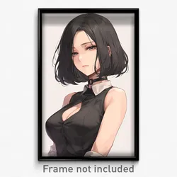 Anime Art Poster - Girl Feeling Indifference, Scientific Detached Collar (Print)