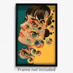 Greek Movie Poster - Bubbly Mirror (Greece Psychedelic Art Retro Film Print)