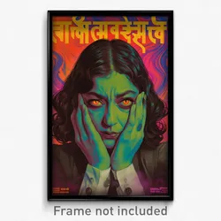 Bollywood Movie Poster - Boy Feeling Angry, Feminine Grey Sleeves (Art Print)