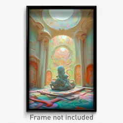 Art Poster - Plush Temple (Psychedelic Trippy Weird 11x17 Print)
