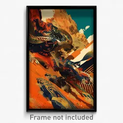 Art Poster - Dizzying Desert (Psychedelic Trippy Weird 11x17 Print)