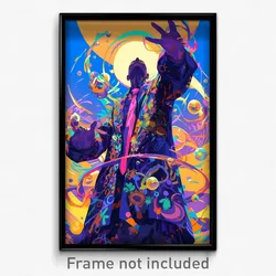 Art Poster - Man Feeling Agitation Wearing Glorious Front Tie Top (Art Print)