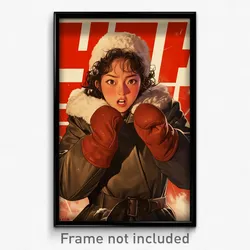 Korean Movie Poster - Woman Feeling Claustrophobic, Brown Mittens (Art Print)