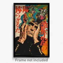 Brazilian Movie Poster - Man Feeling Loathing, Natural Fur Scarf (Art Print)