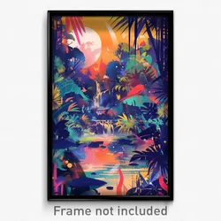 Art Poster - Accurate Rainforest (Psychedelic Trippy Weird 11x17 Print)