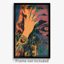 Greek Movie Poster - Girl Feeling Fright, Quaint Denim (Greece Film Art Print)