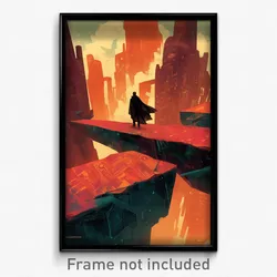 Movie Art Poster - Wide Quarry (Psychedelic Trippy Retro Cartoon Film Print)