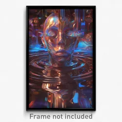 Art Poster - Metallic Chute (Psychedelic Trippy Weird 11x17 Print)