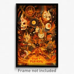 French Movie Poster - Puny Burrow (France Psychedelic Art Retro Film Print)
