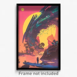 Movie Art Poster - Enchanted Pier (Psychedelic Trippy Retro Cartoon Film Print)