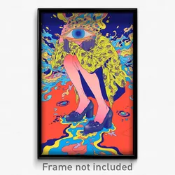Thai Movie Poster - Girl Feeling Neglect, Metallic High Heels (Art Print)