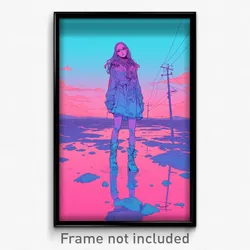 Art Poster - Negligible Flood Plain (Psychedelic Trippy Weird 11x17 Print)