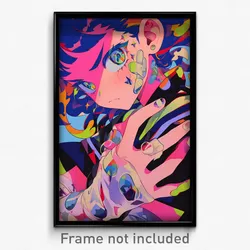 Anime Art Poster - Boy Feeling Attentiveness Wearing Simple Elbow Pads (Print)