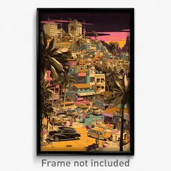 Brazilian Movie Poster - Unsightly Exotic Town (Brazil Retro Film Art Print)