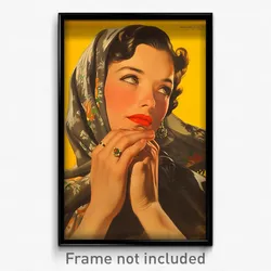 Mexican Movie Poster - Woman Feeling Tired, Exotic Grey (Mexico Film Art Print)