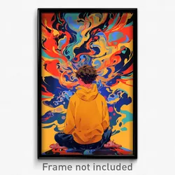 Spanish Movie Poster - Boy Feeling Humility, Livid Yellow Hoodie (Art Print)