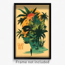 Spanish Movie Poster - Shady Head (Spain Psychedelic Art Retro Film Print)