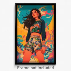 Bollywood Movie Poster - Woman Feeling Bored, Taut Print Shorts (Art Print)