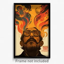 Mexican Movie Poster - Man Feeling Epiphany, Able Grey Framed Eyewear (Print)