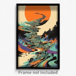 German Movie Poster - Velvety Hearth (Germany Psychedelic Art Retro Film Print)