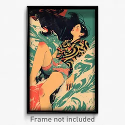 Indonesian Movie Poster - Girl Feeling Rash, Jagged Striped Shorts (Art Print)
