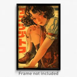 Hebrew Movie Poster - Girl Feeling Cheeky, Studious Shoe Dangle (Art Print)
