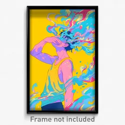 Art Poster - Boy Feeling Love Wearing Zealous Yellow Tank Top (Print)