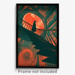 German Movie Poster - Drab Stair (Germany Psychedelic Art Retro Film Print)