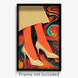 Spanish Movie Poster - Girl Feeling Gloomy, Simplistic Ballet Slippers (Print)