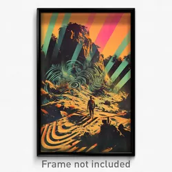 German Movie Poster - Lost Stream (Germany Psychedelic Art Retro Film Print)