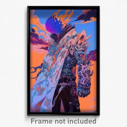 Art Poster - Boy Feeling Lonely Wearing Zesty White Armor (Art Print)