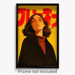 Mexican Movie Poster - Girl Feeling Restlessness, Amusing Black Coat (Art Print)