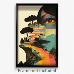French Movie Poster - Acclaimed Marina (France Psychedelic Art Retro Film Print)