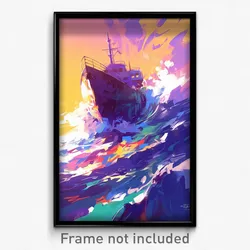 Art Poster - Dramatic Ferry (Psychedelic Trippy Weird 11x17 Print)