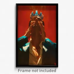 Mexican Movie Poster - Man Feeling Ambivalence, Blue Crown (Mexico Art Print)